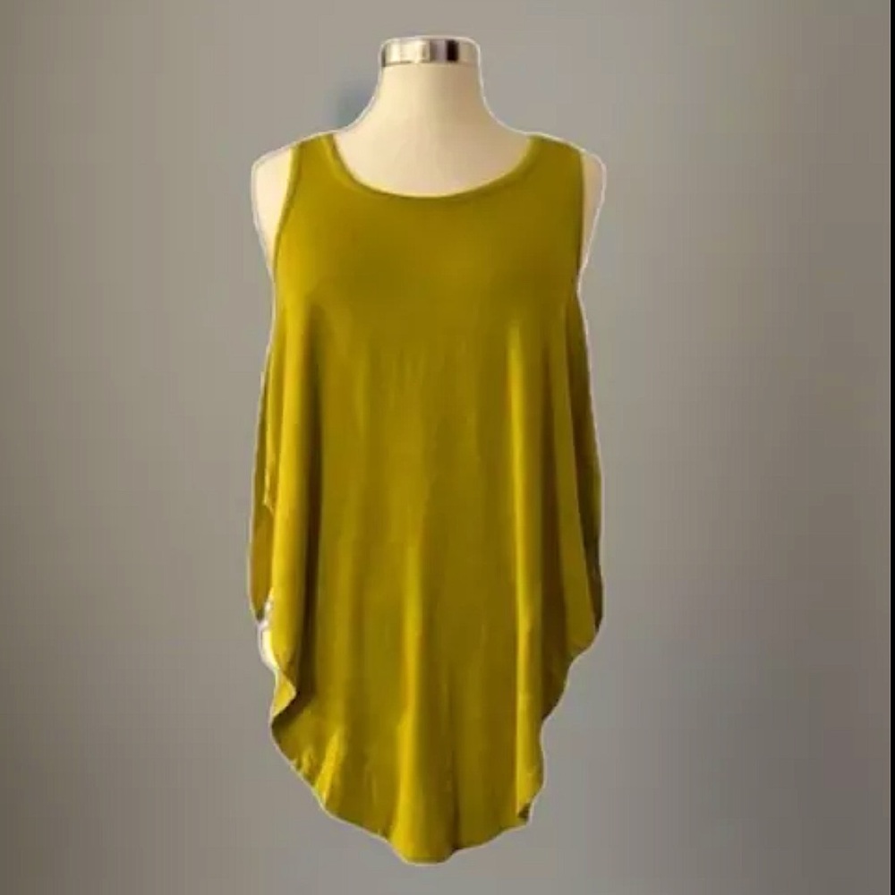 NWT Niyama Sol Split Tank Chartreuse Sleeveless Tunic Top Small